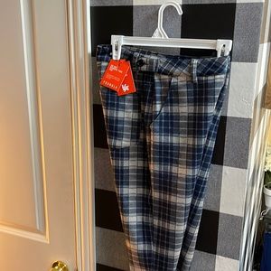 YoungLA, Blue Plaid, 30x28, muscle fit never worn, with tags.